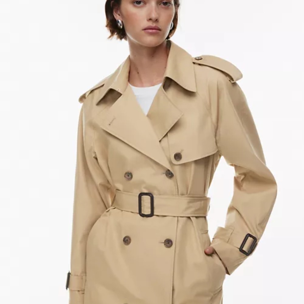 Aritzia Babaton Oliver Classic Tan Trench Coat S